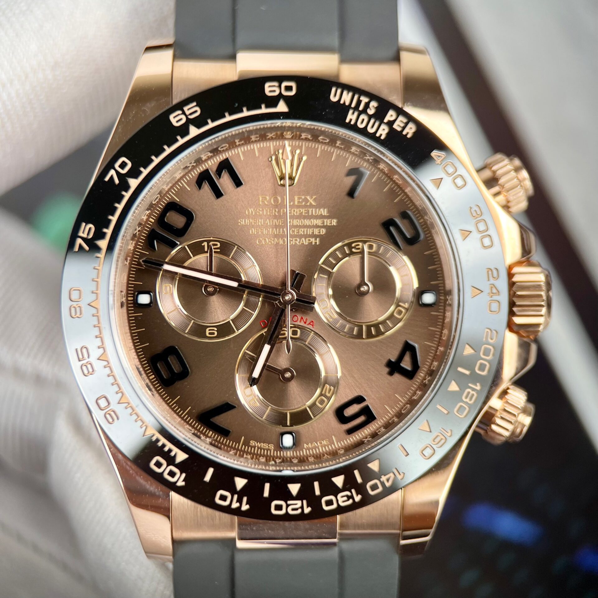 Rolex Daytona 116515LN RG Plated Brown Dial 40mm Oysterflex Super Clone