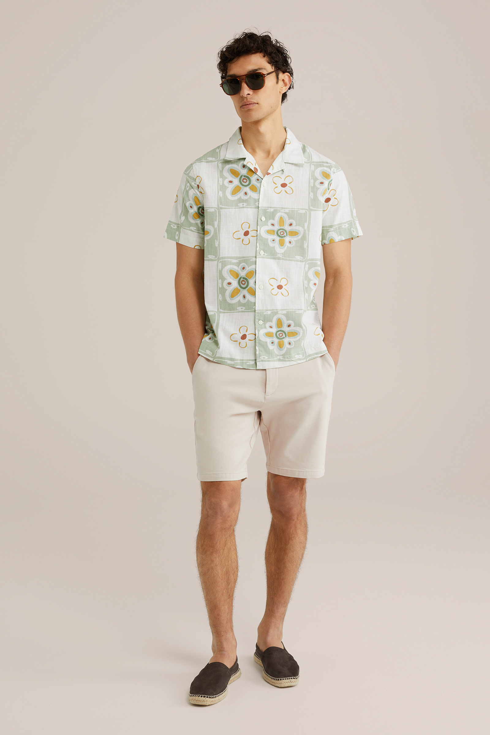 Heren slim fit chinoshort