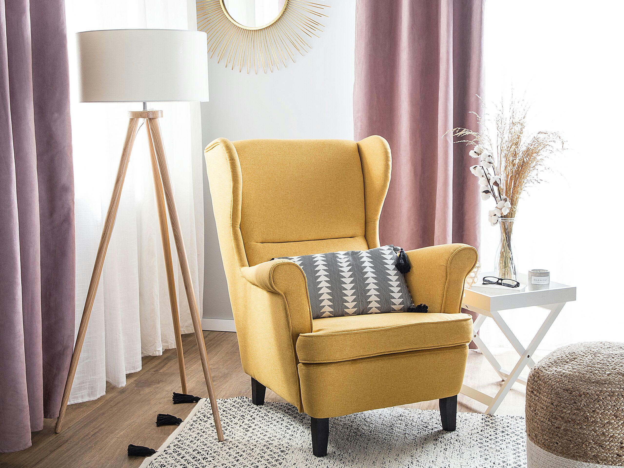 ABSON - Fauteuil en tissue jaune