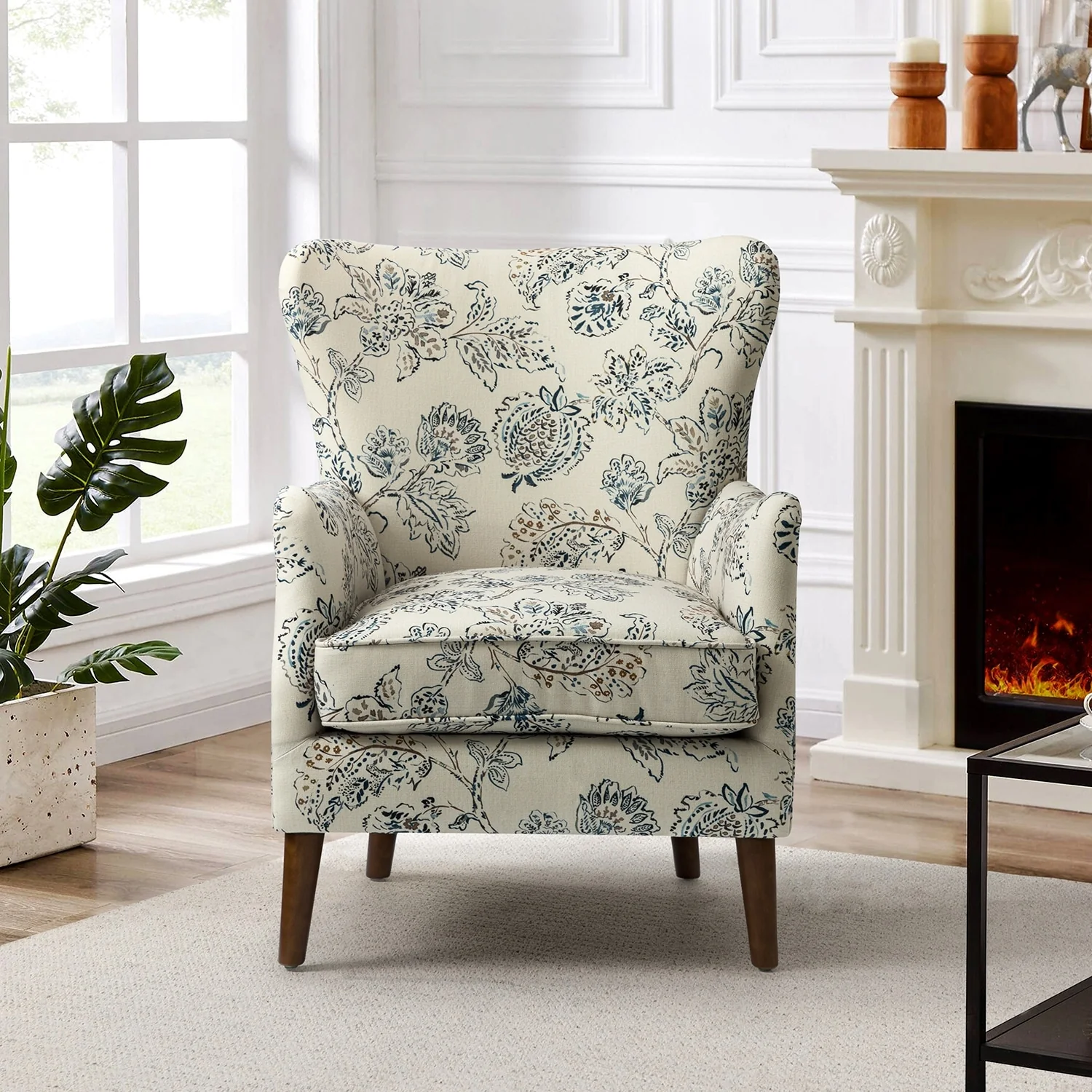 Nikolaus Comfy Living Room Armchair with Hardwood Legs by HULALA HOME