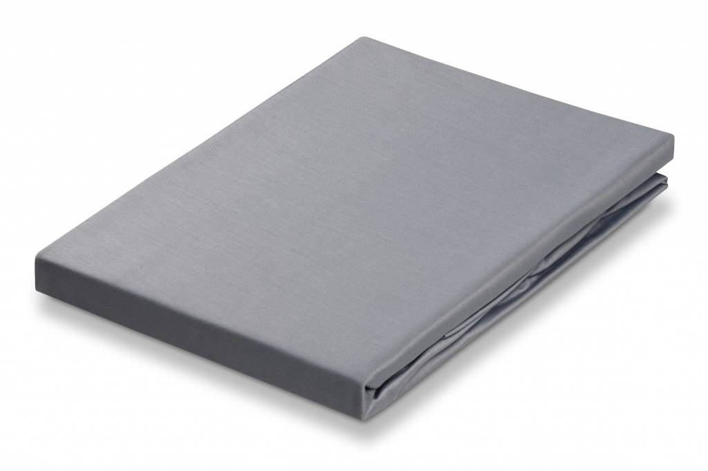 Satin Soft Hoeslaken Steel Grey   140 x 200 cm   Grijs   Satijnkatoen