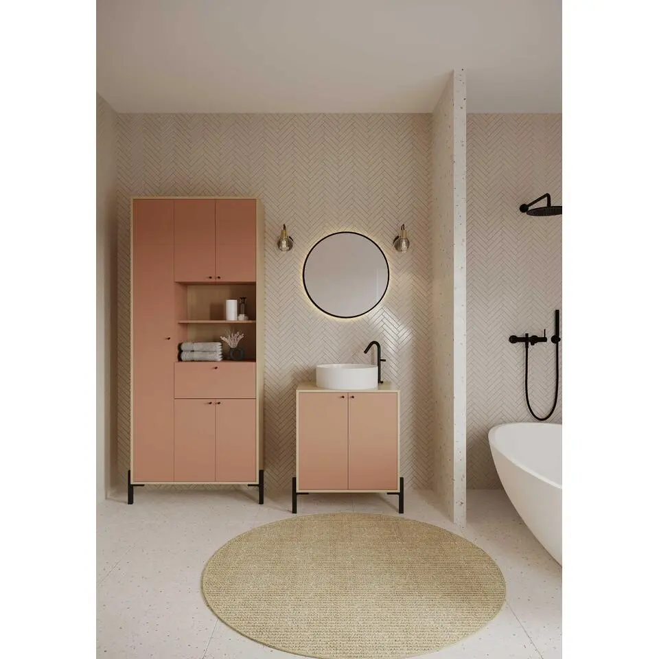 Spiegel Elisa - &Oslash;60x3,50 cm - met verlichting - aluminium