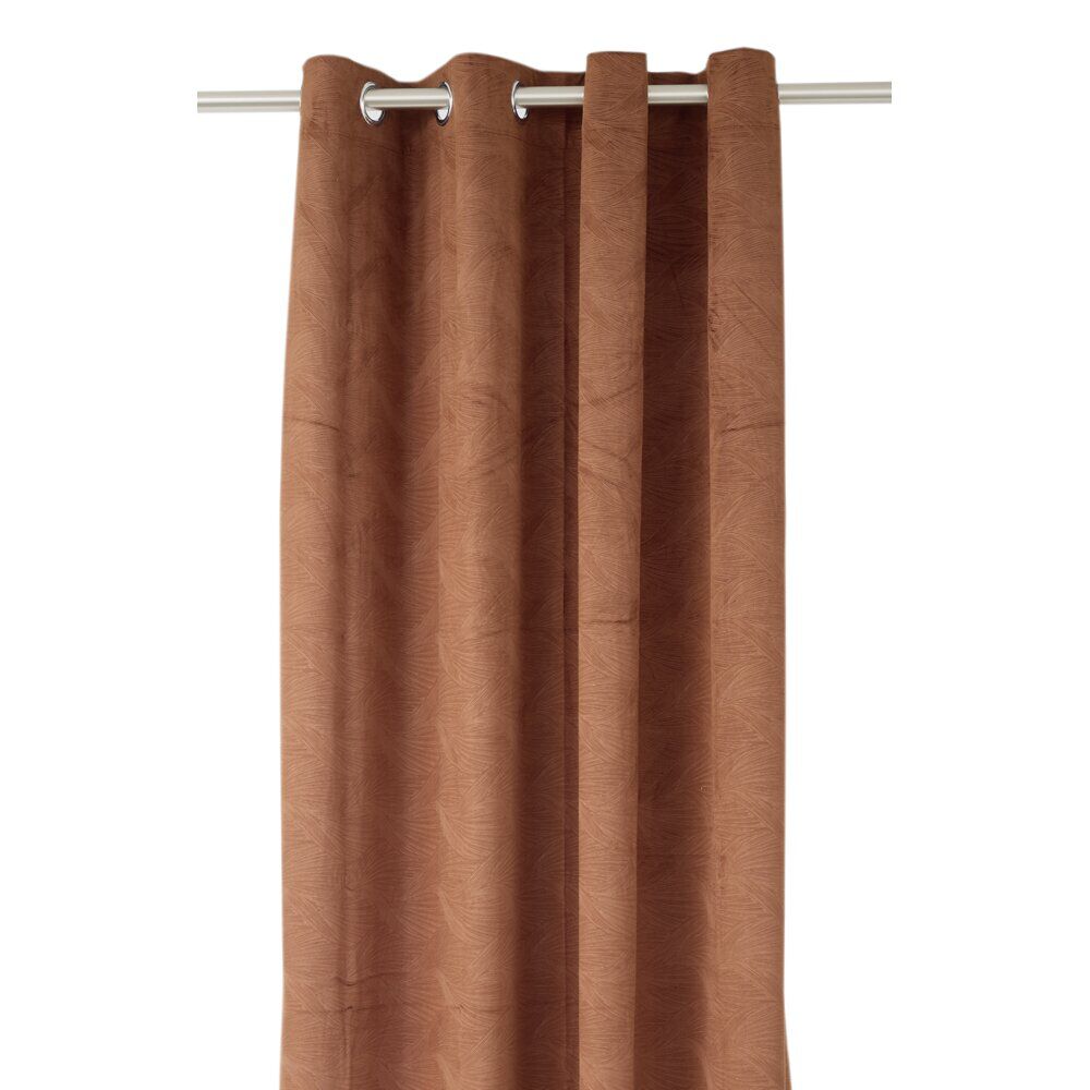 Rideau à oeillets embossé polyester uni 140x240cm (3 modèles)