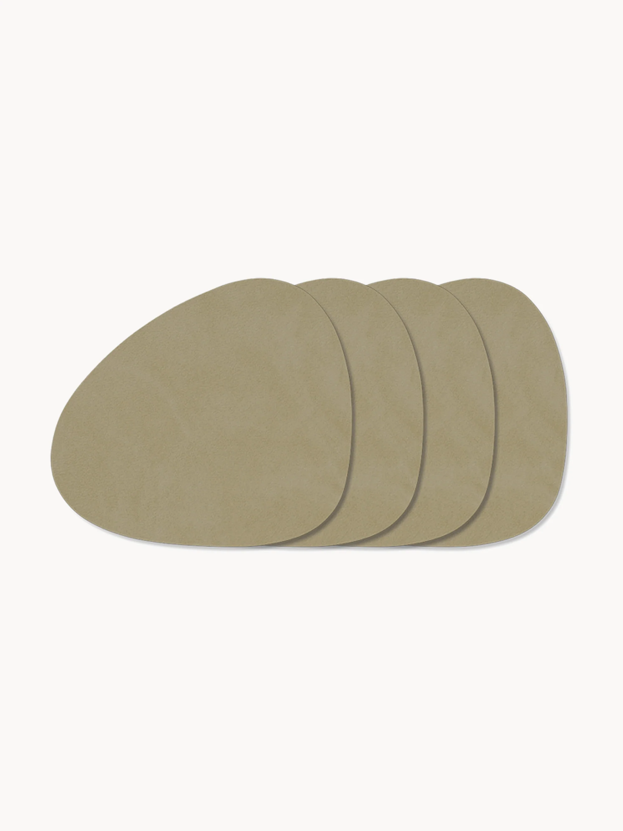 Asymmetrische Leder-Untersetzer Curve, 4er-Set