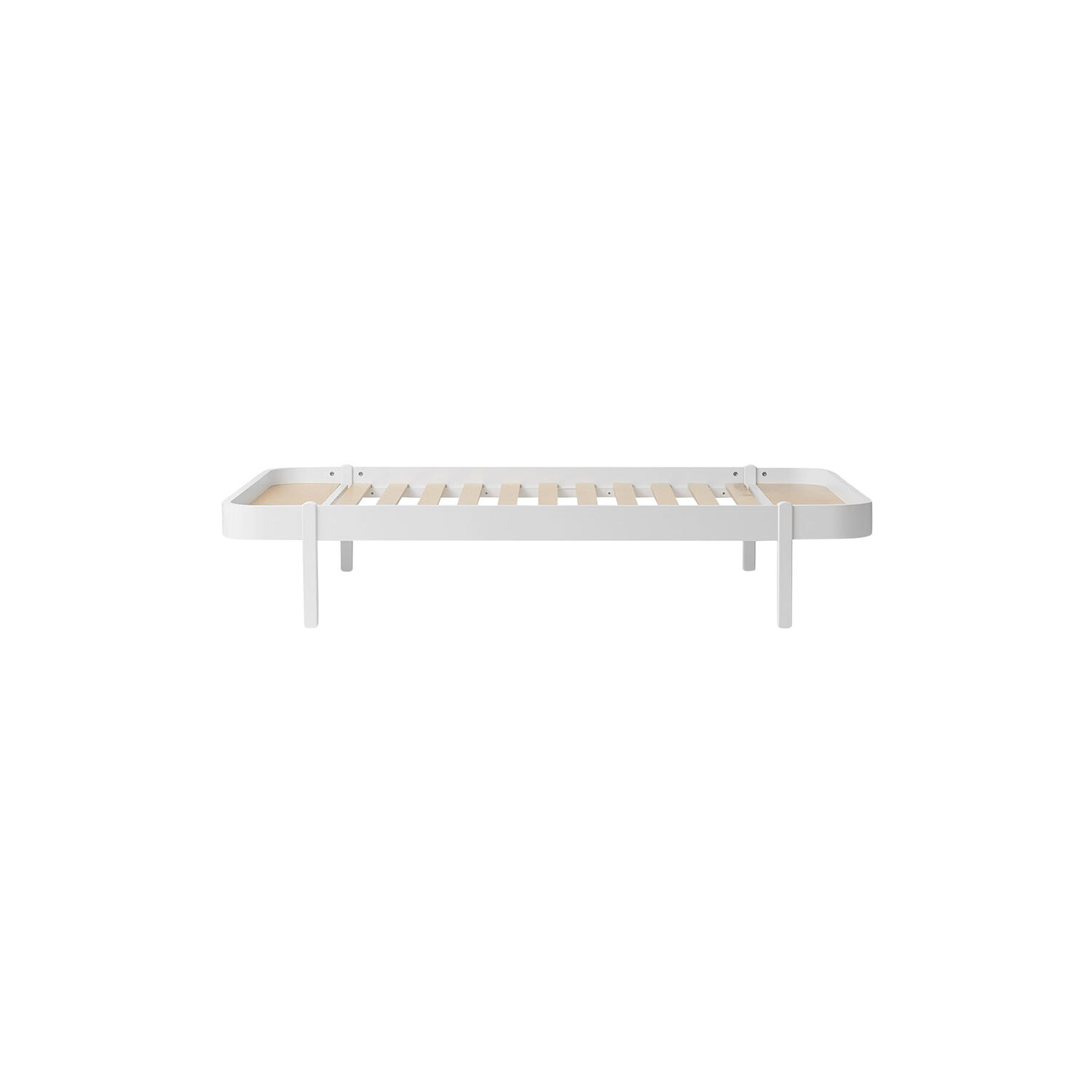 Wood lounger seng 120 cm, hvid