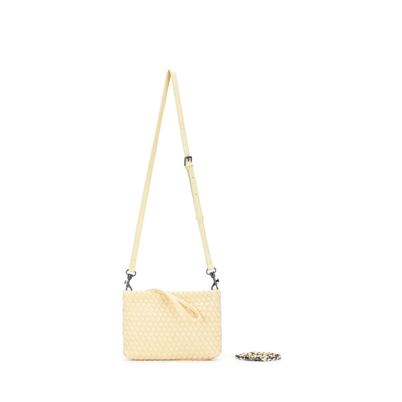Aria Lemon Clutch Crossbody Bag by Black Caviar
