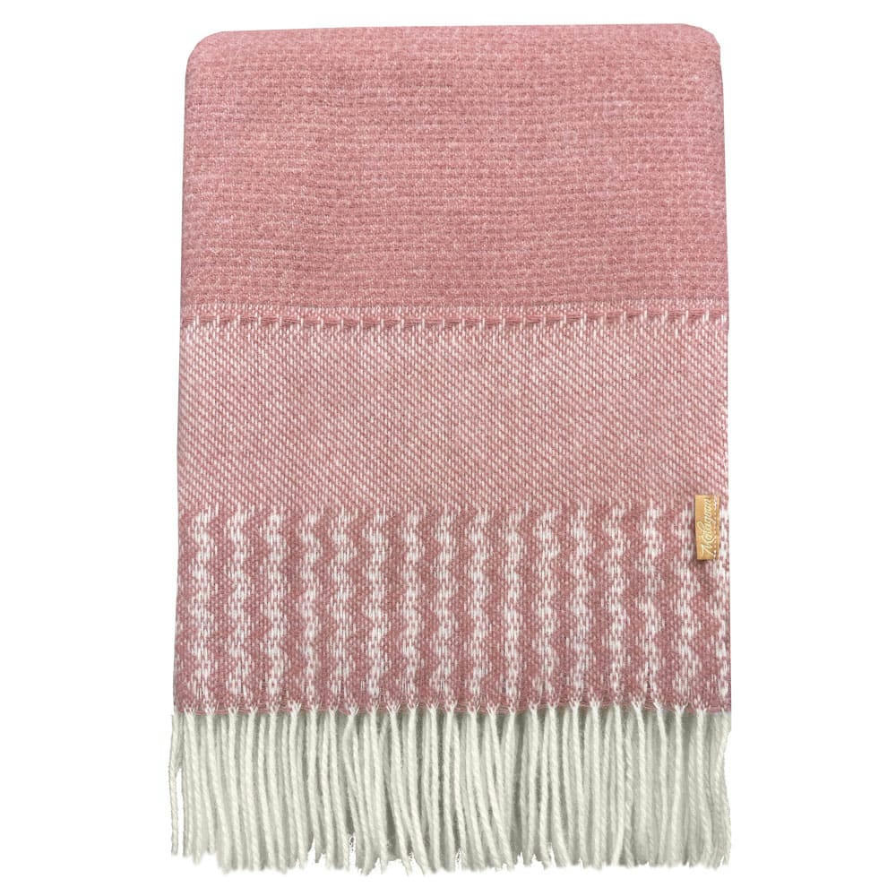 UPTOWN - Plaid en laine rose 140x200