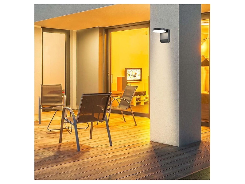 Kinkiet zewnętrzny VT-11020 LED 3000K 16 cm aluminiowy czarny