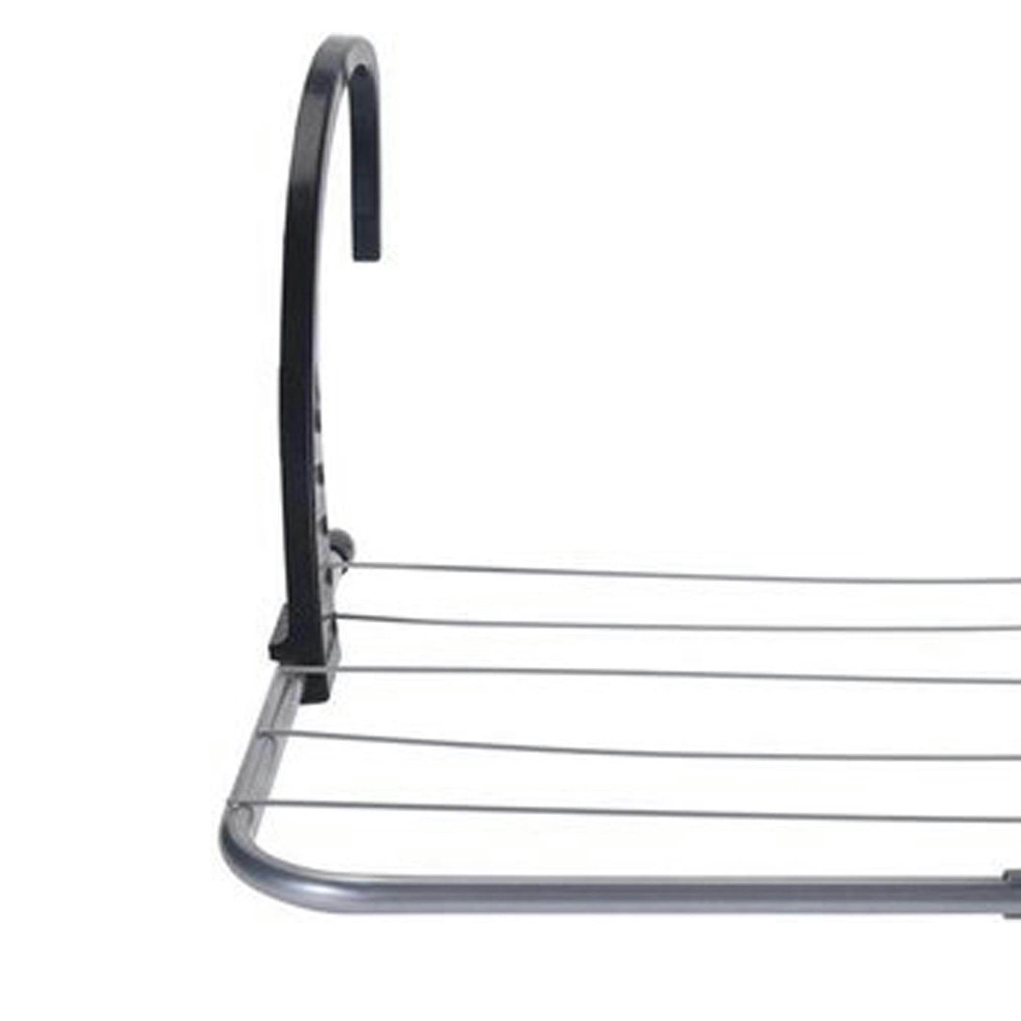 - Séchoir à linge pliant pour balcon et radiateur noir et gris
