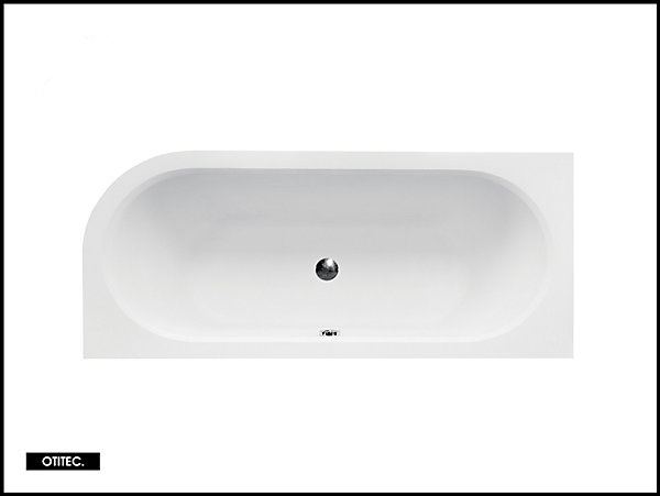 Baignoire Asymétrique sans Tablier - 180 x 80 cm - AVITA SANS TABLIER - GAUCHE - 1 REPOSE-TÊTE OFFERT