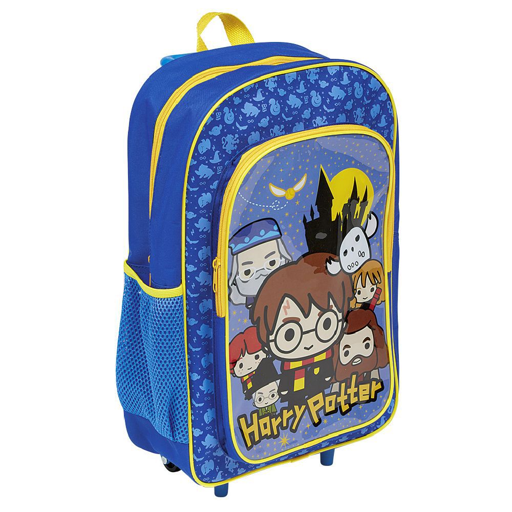 Sac à roulettes enfant Harry Potter bleu et jaune H41cm