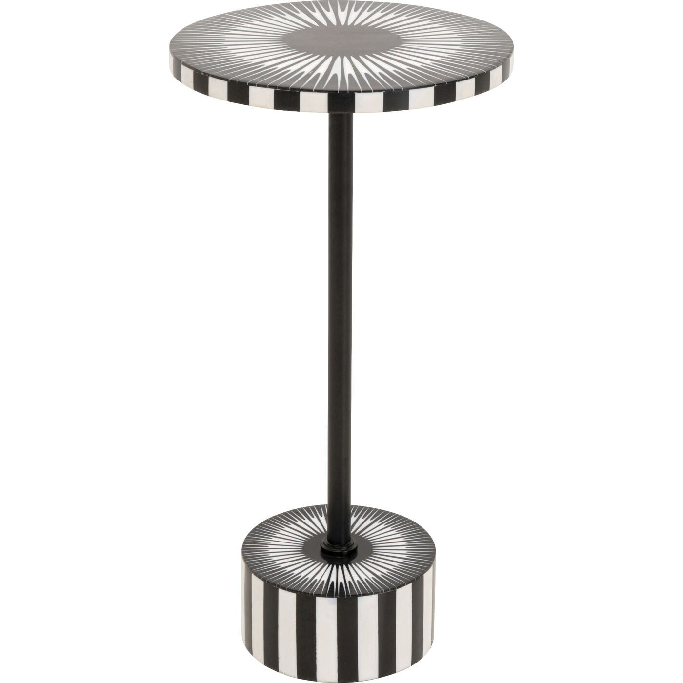 Kare Design Bijzettafel Iris Ø25cm zwart en wit