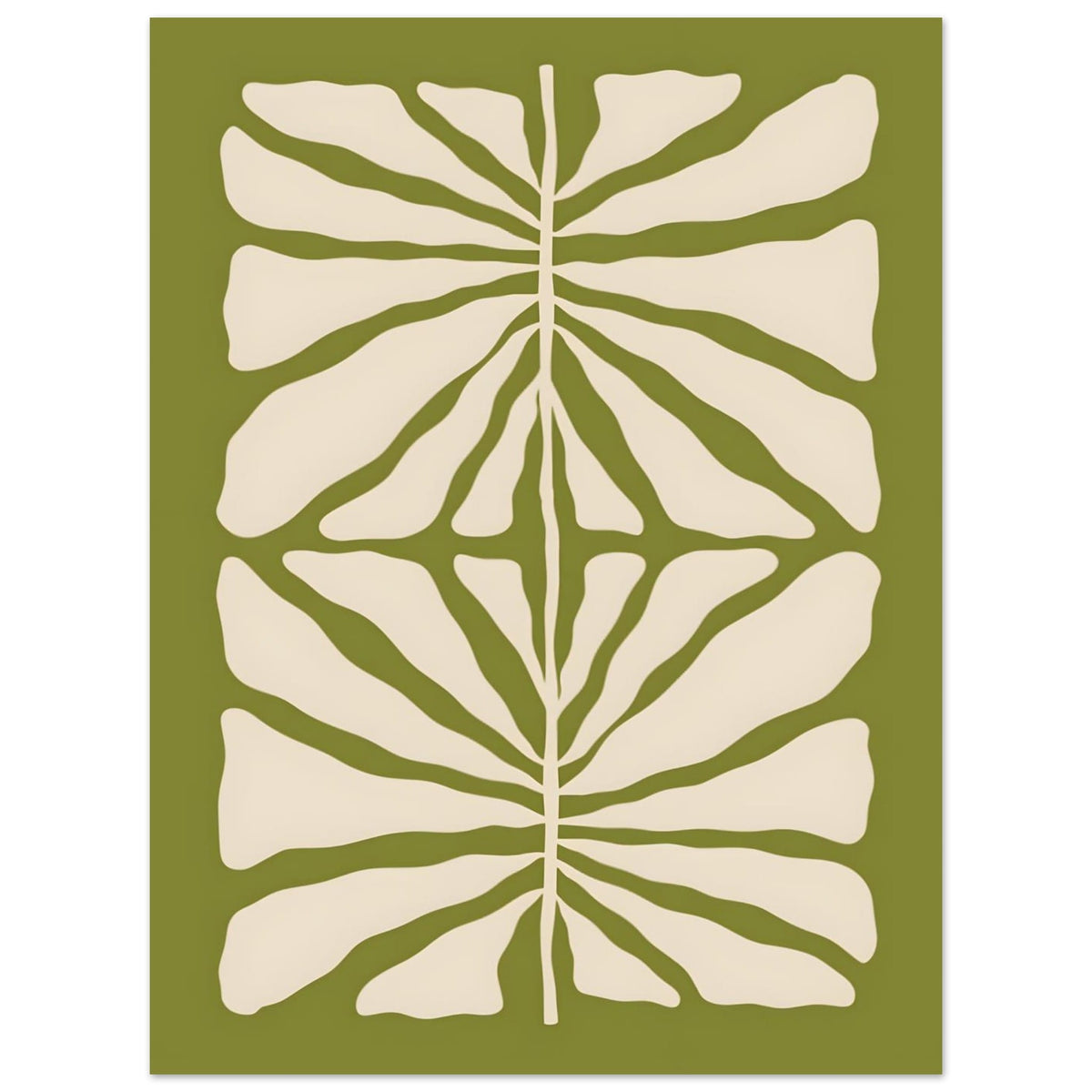 Artfulprints Poster Matisse - Green vibrant reef  - 30x40 cm - Groen