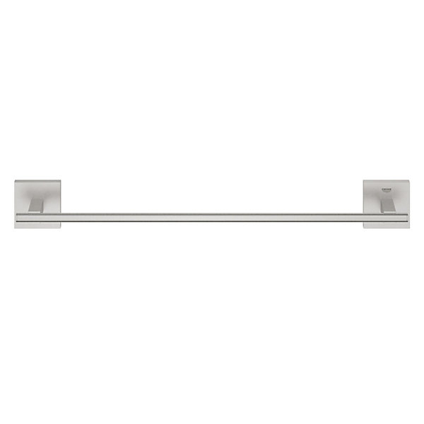 GROHE QuickFix - Start Cube - Barre porte-serviettes 450 mm- Finition Supersteel 40987DC0 (à visser ou à coller)