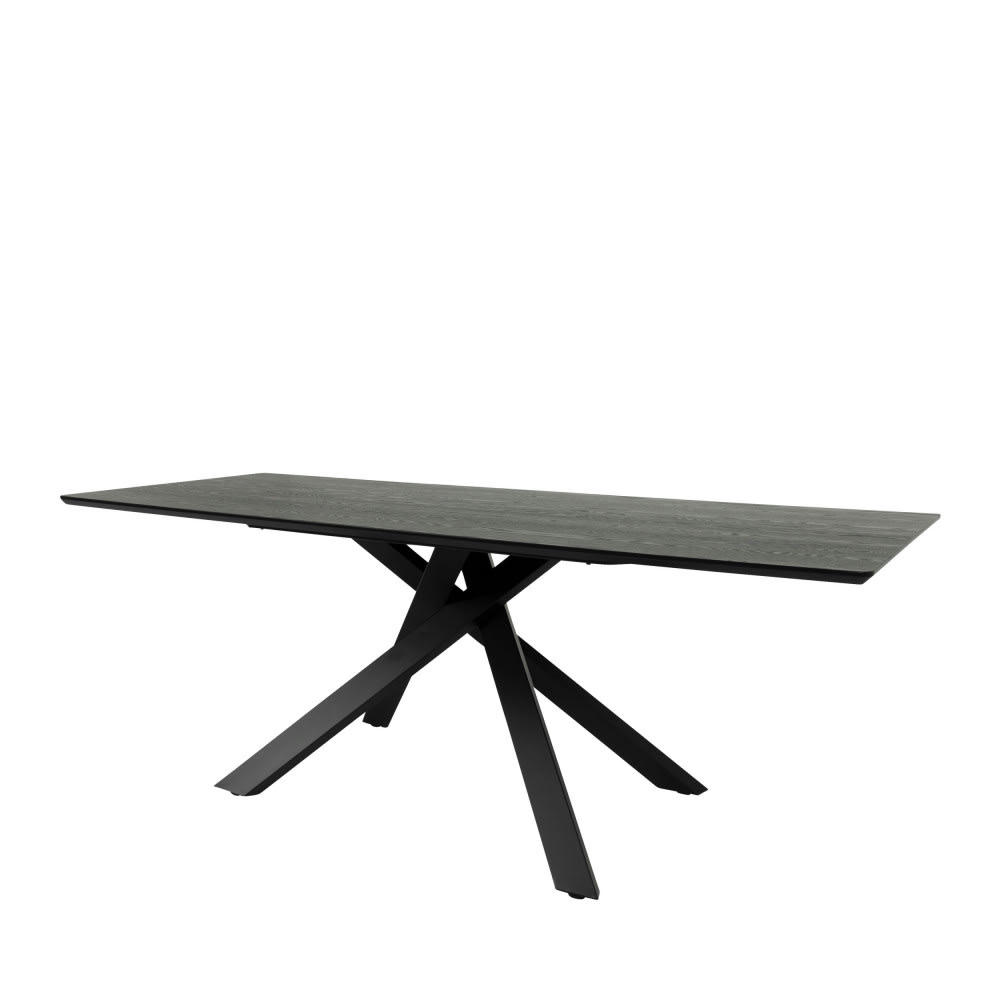 COX - Table à manger en bois 200x95 noir