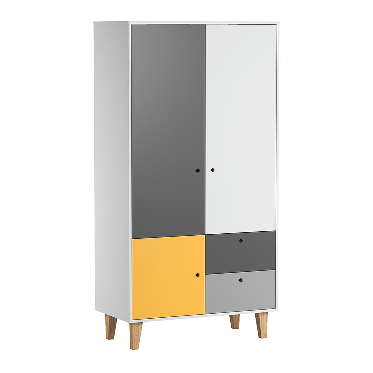CONCEPT - Armoire 2 portes jaune