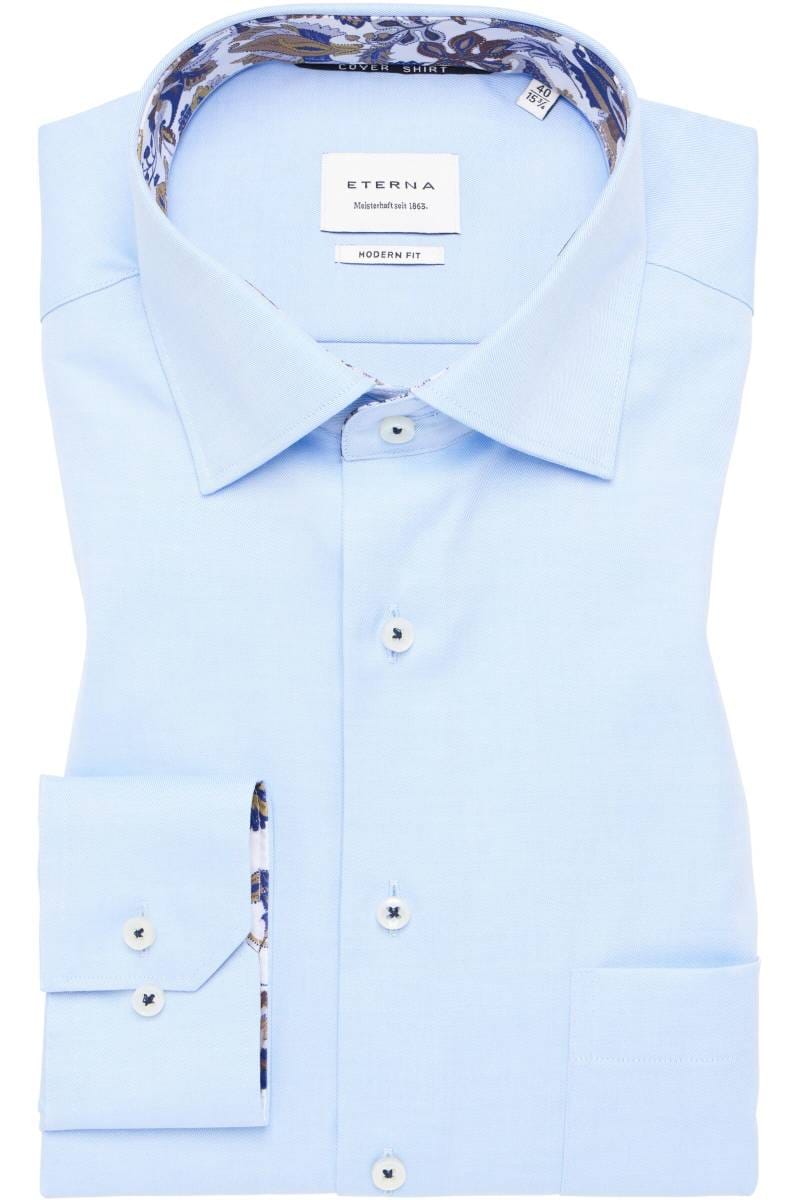 ETERNA Cover Shirt Modern Fit Hemd hellblau, Einfarbig
