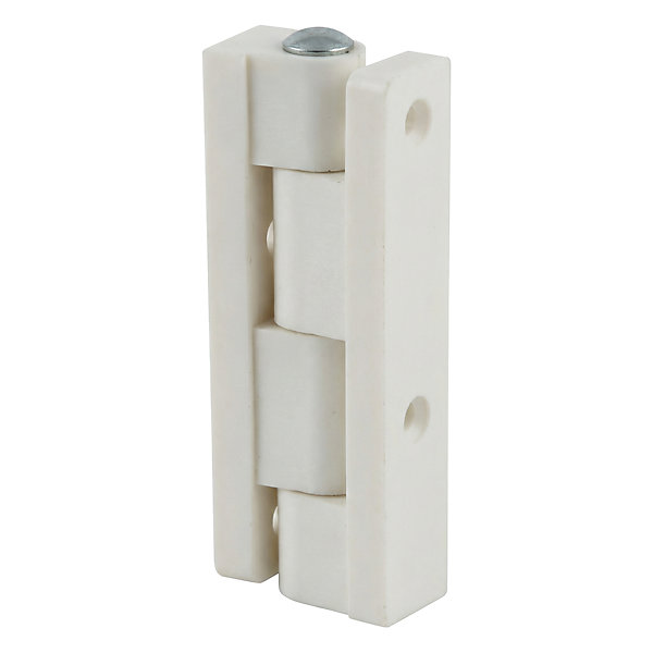 2 charnières universelles nylon blanc Diall 40 mm