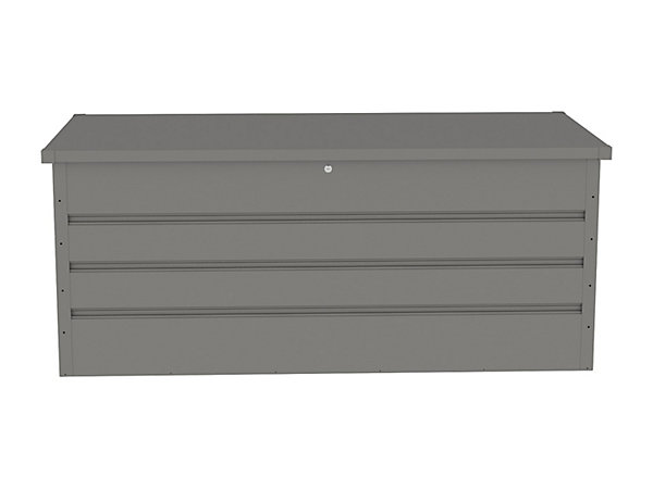 Coffre de rangement de jardin en acier galvanisé gris - 750L - TOMASO