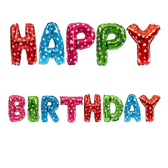 Happy Birthday Foil Balloon Set