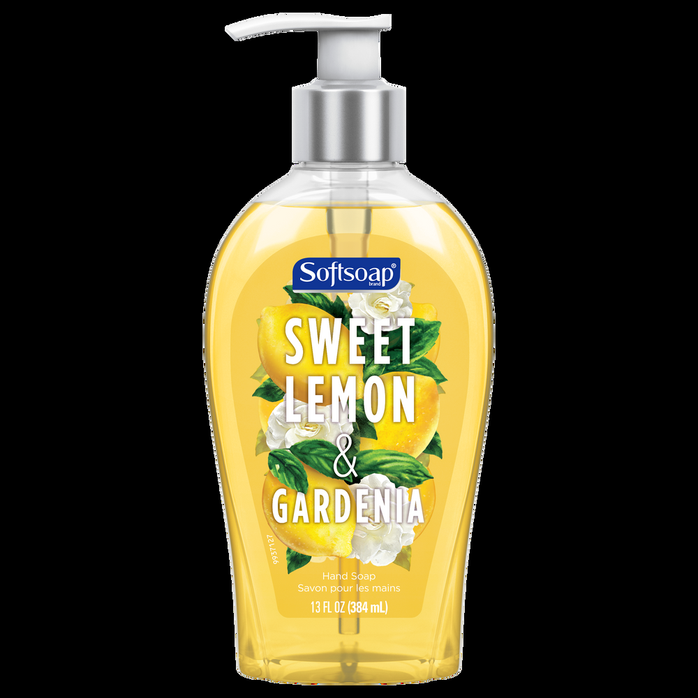 Soft Soap Décor Gel Hand Soap with Pump, Sweet Lemon & Gardenia Scent, 384-mL
