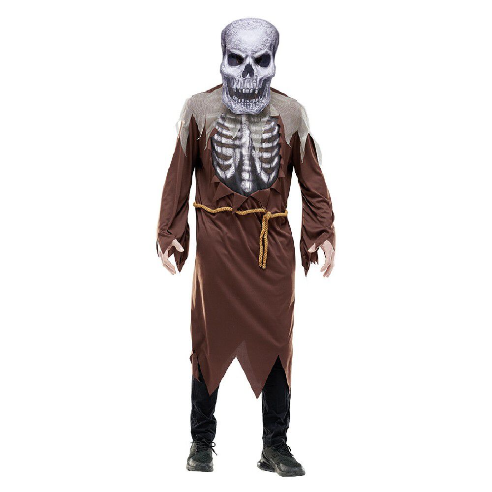 Masque adulte Halloween tête de mort grise