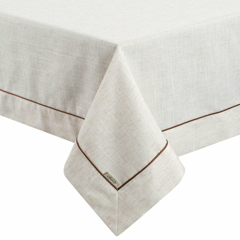 Obrus NATU 9 naturalny beżowo brązowy 140x220 cm poliester len