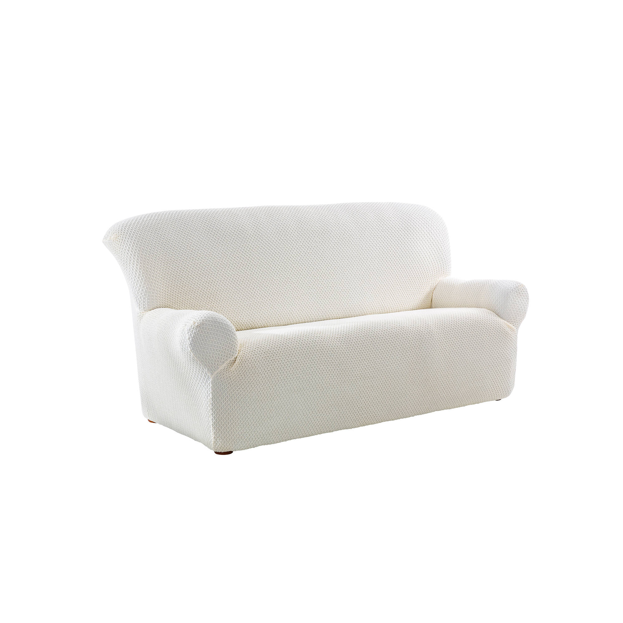 Housse texturée bi-extensible spéciale canapé fauteuil à accoudoirs