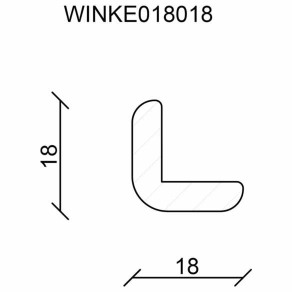 Winkelleiste, Fichte- & Kieferholz natur, LxHxT: 240 x 1,8 x 1,8 cm
