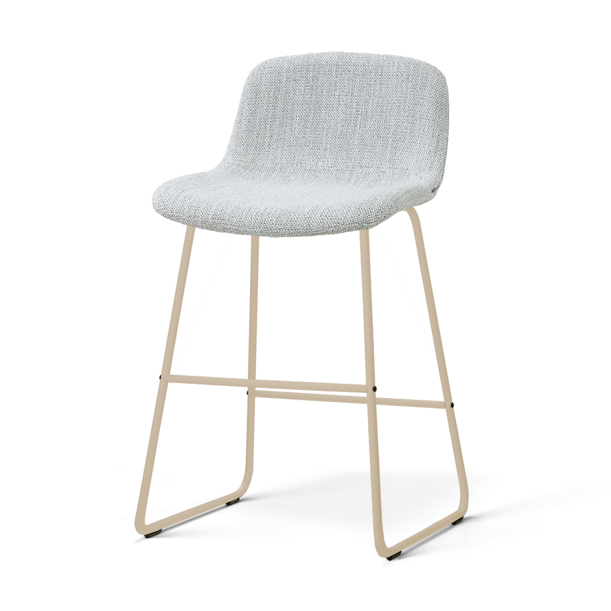 Nolon Nino-Mats barkruk grijs melange - beige onderstel - 65 cm