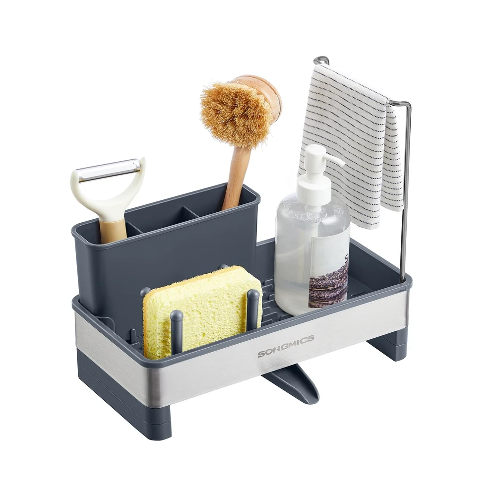Organisateur d’évier avec égouttage et rangement pratique