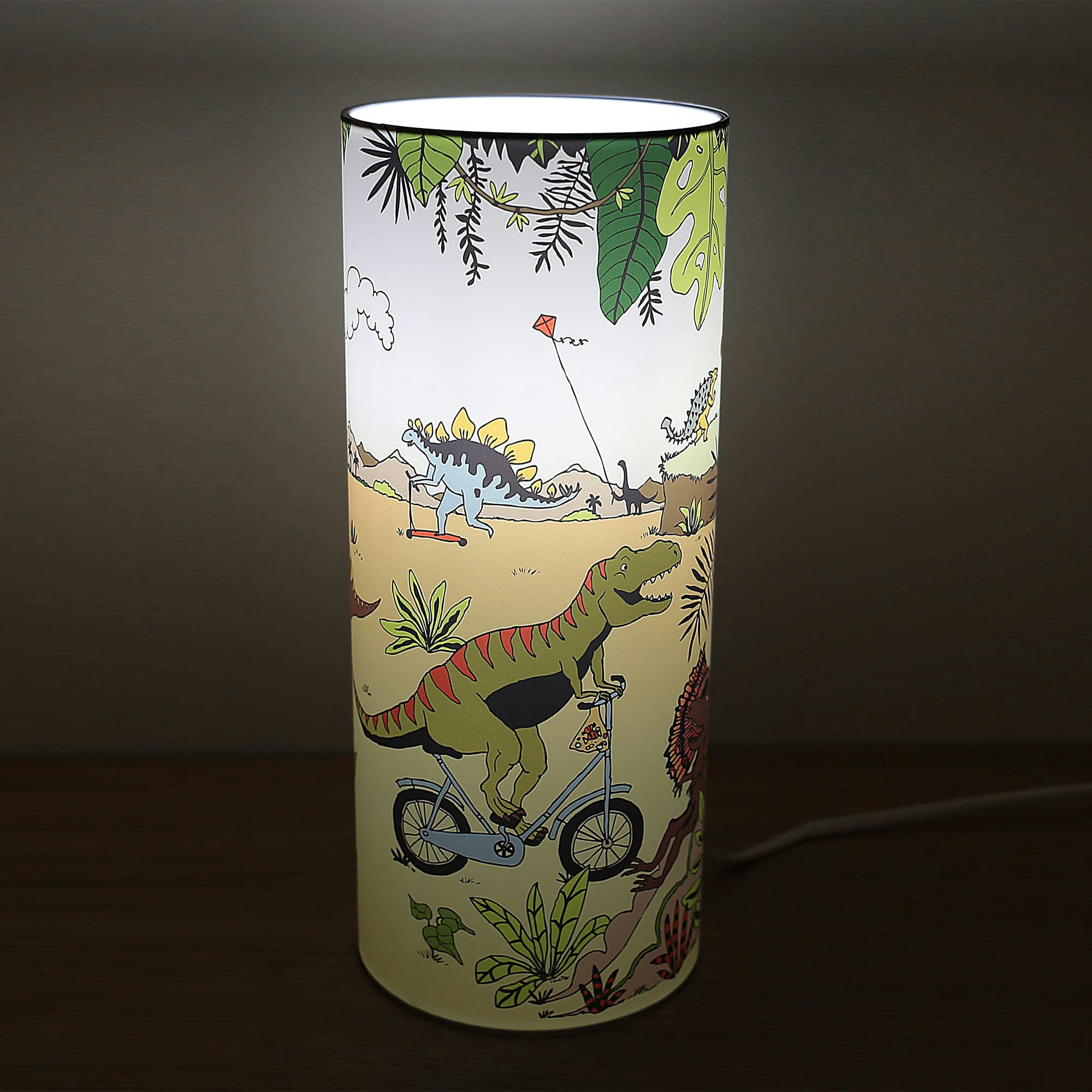 - Lampe à poser enfant Dinosaures Verte 30cm