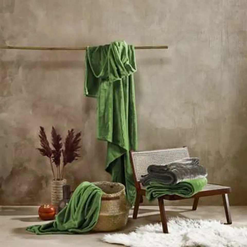 De Witte Lietaer Fleece 'deken Cosy - 150 x 200 cm - Cactus