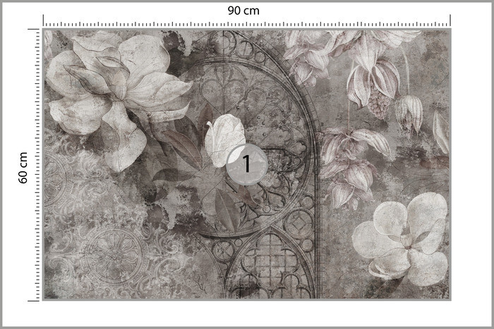Fototapeta Ornamenty Abstrakcyjne Kwiaty 90x60cm