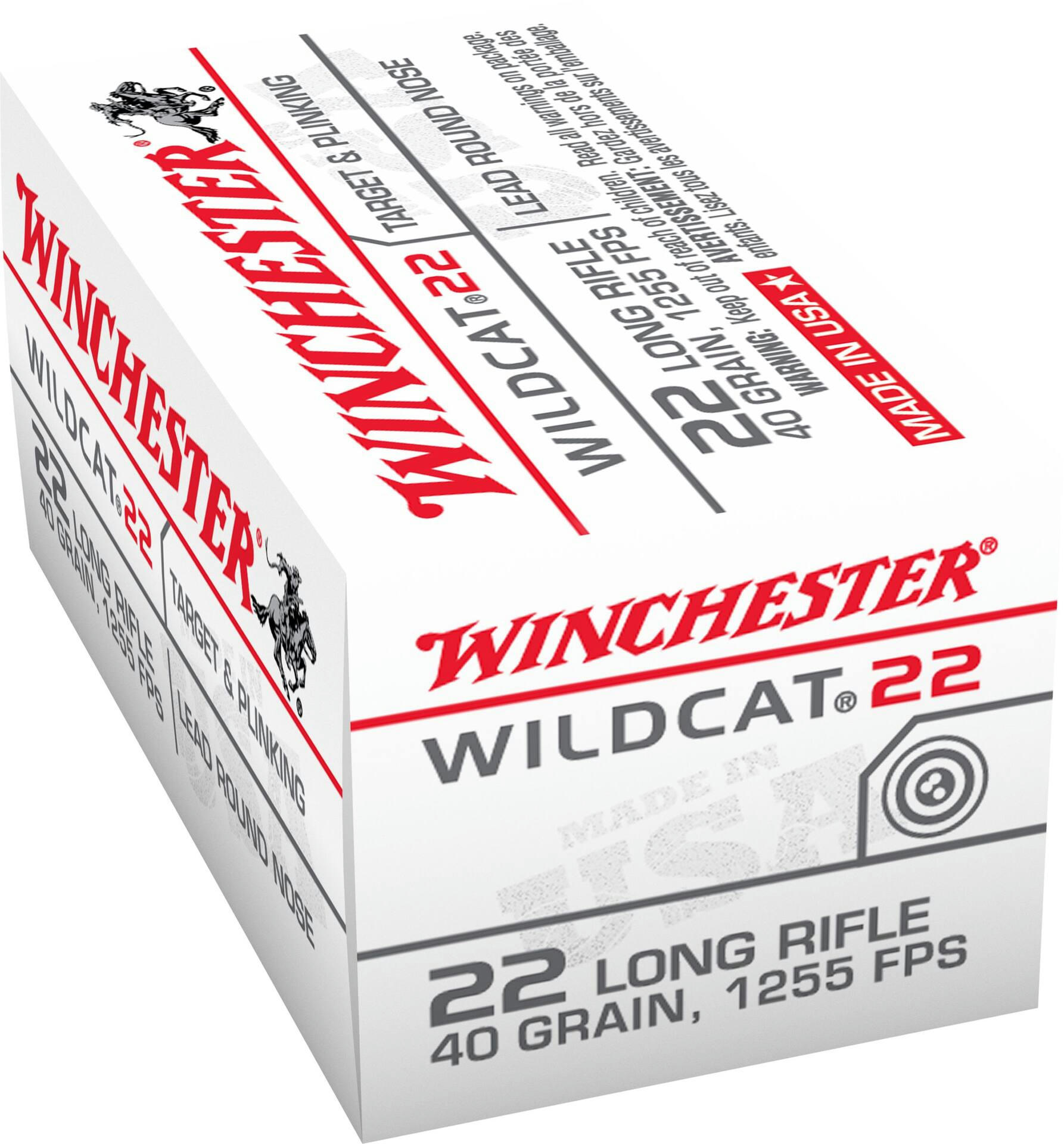 Winchester .22 Long Rifle 40-Grain Lead Round Nose Rifle Ammunition