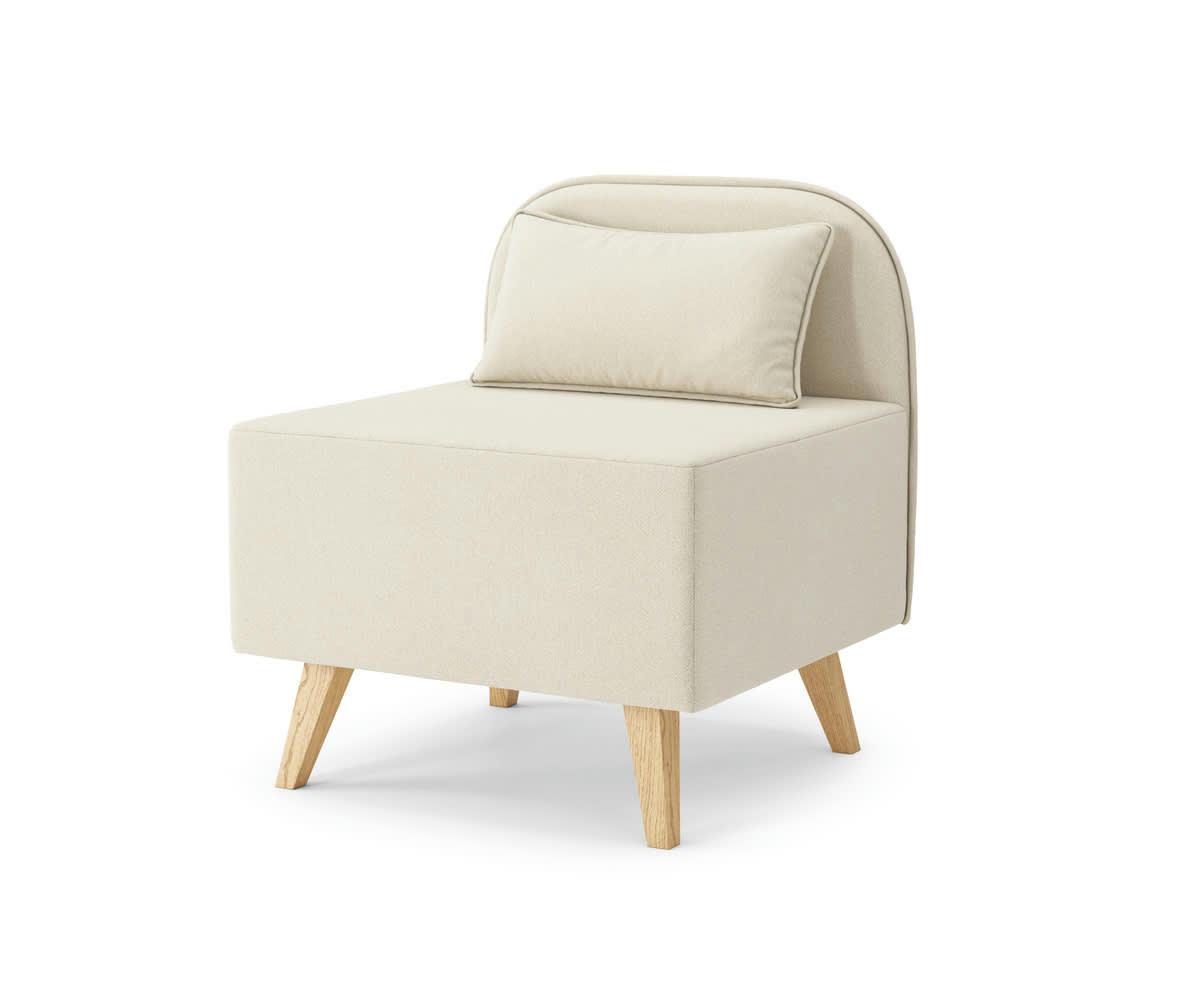 SARAH - Fauteuil  en tissu beige