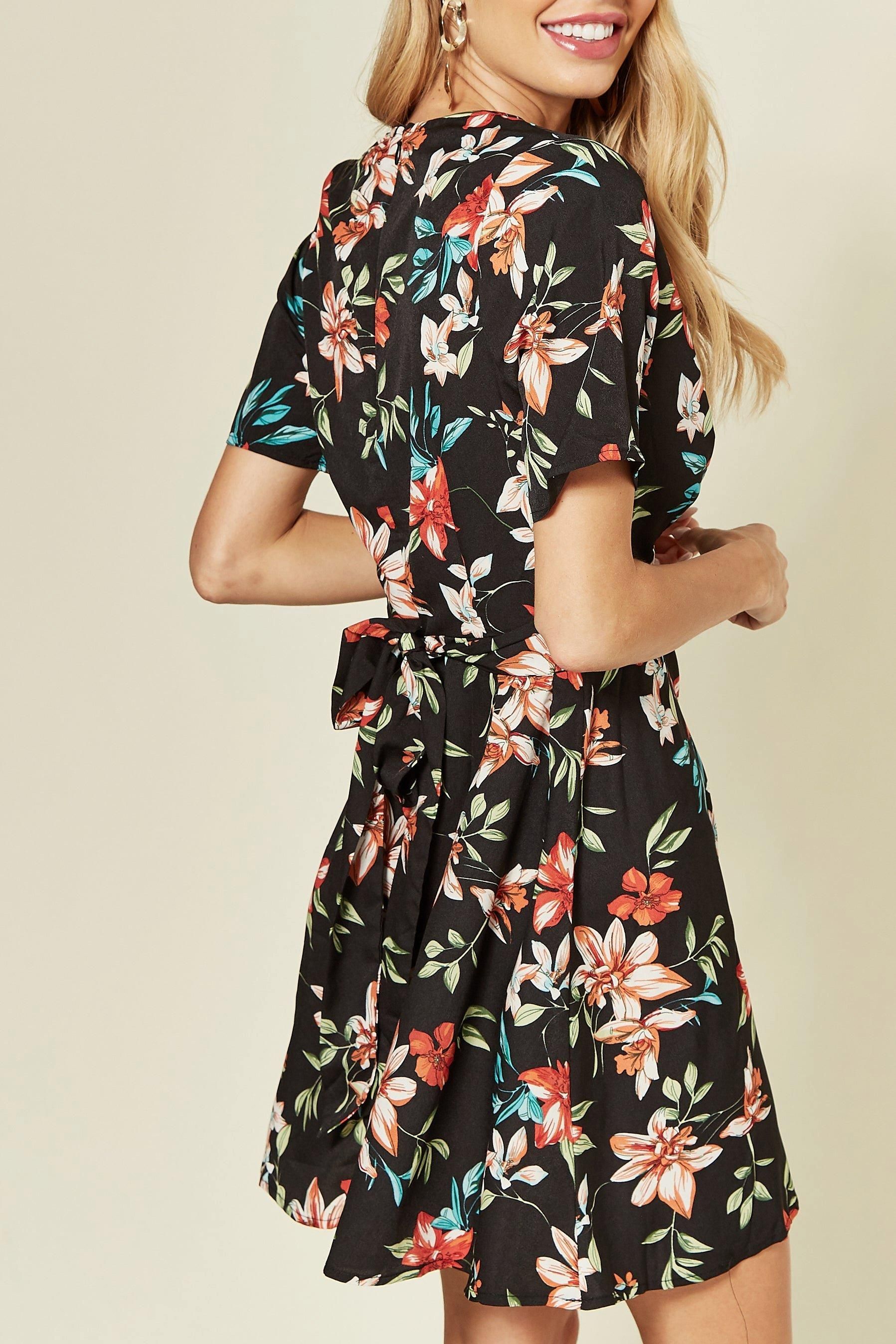 Cutie London Faux Wrap Mini Dress