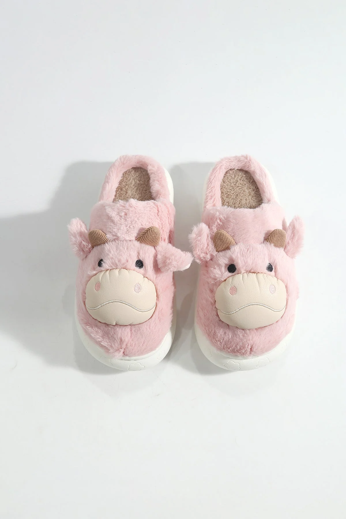 Pink Cow Slippers