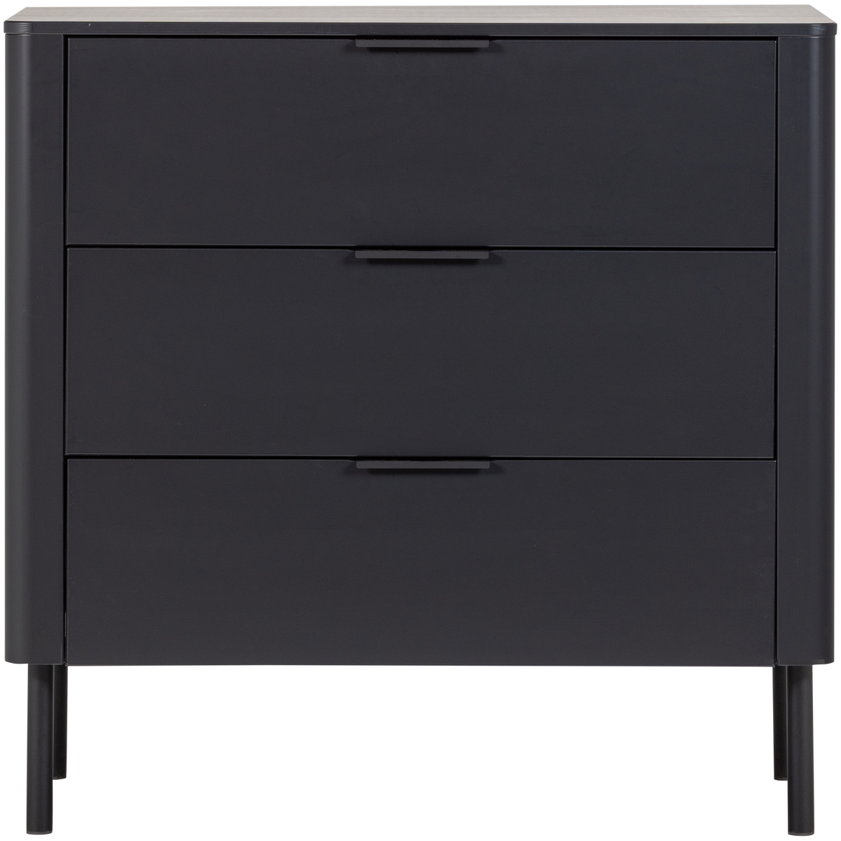 WOOOD ladekast Gunnar - Grenen - Matzwart - 93x94x52