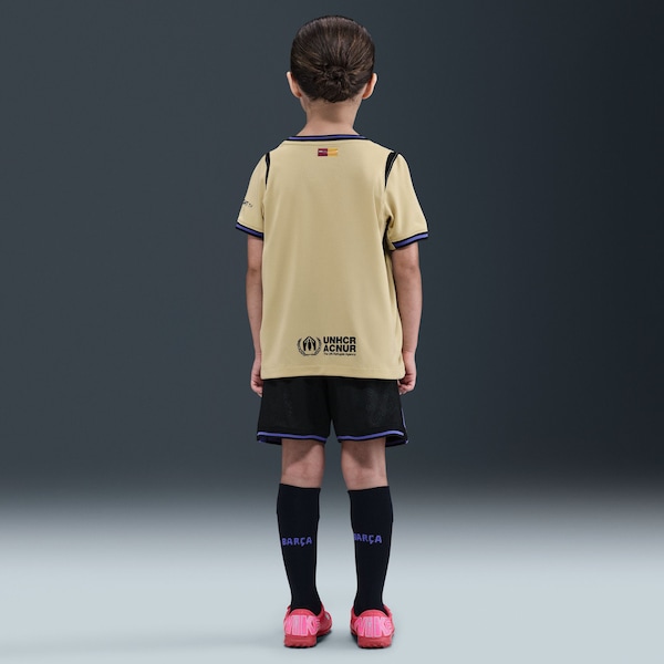 Barcelona Nike Youth 2025/26 Stadium Kit Set - Gold