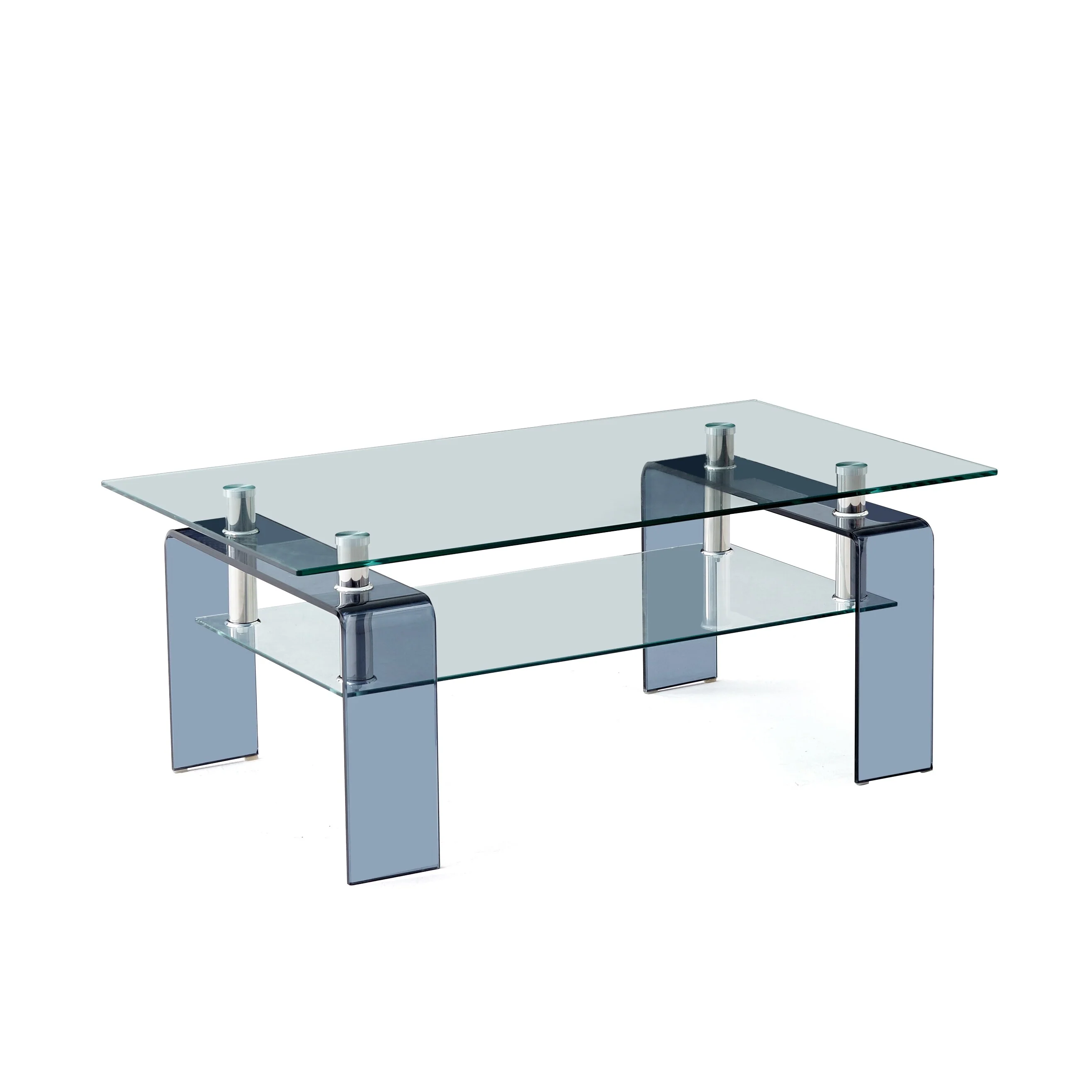 Tempered Glass Coffee Table, Modern Glass Coffee Table