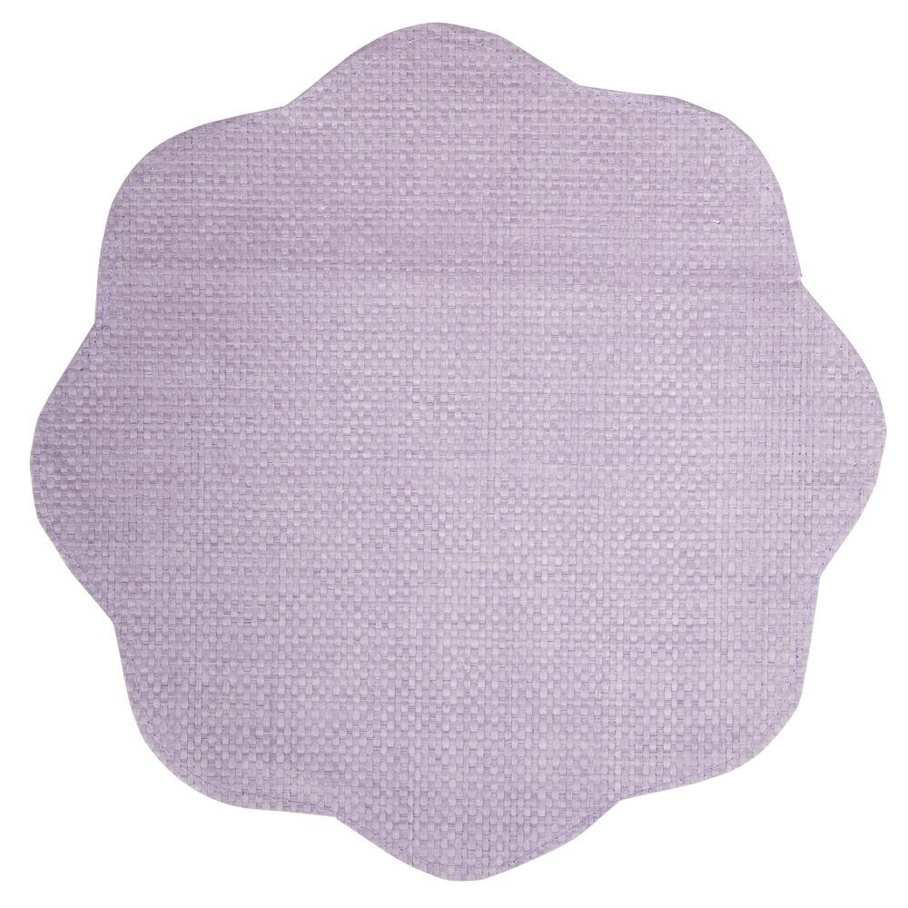 Set de table forme fleur papier tissé pastel uni Ø38cm (3 modèles)