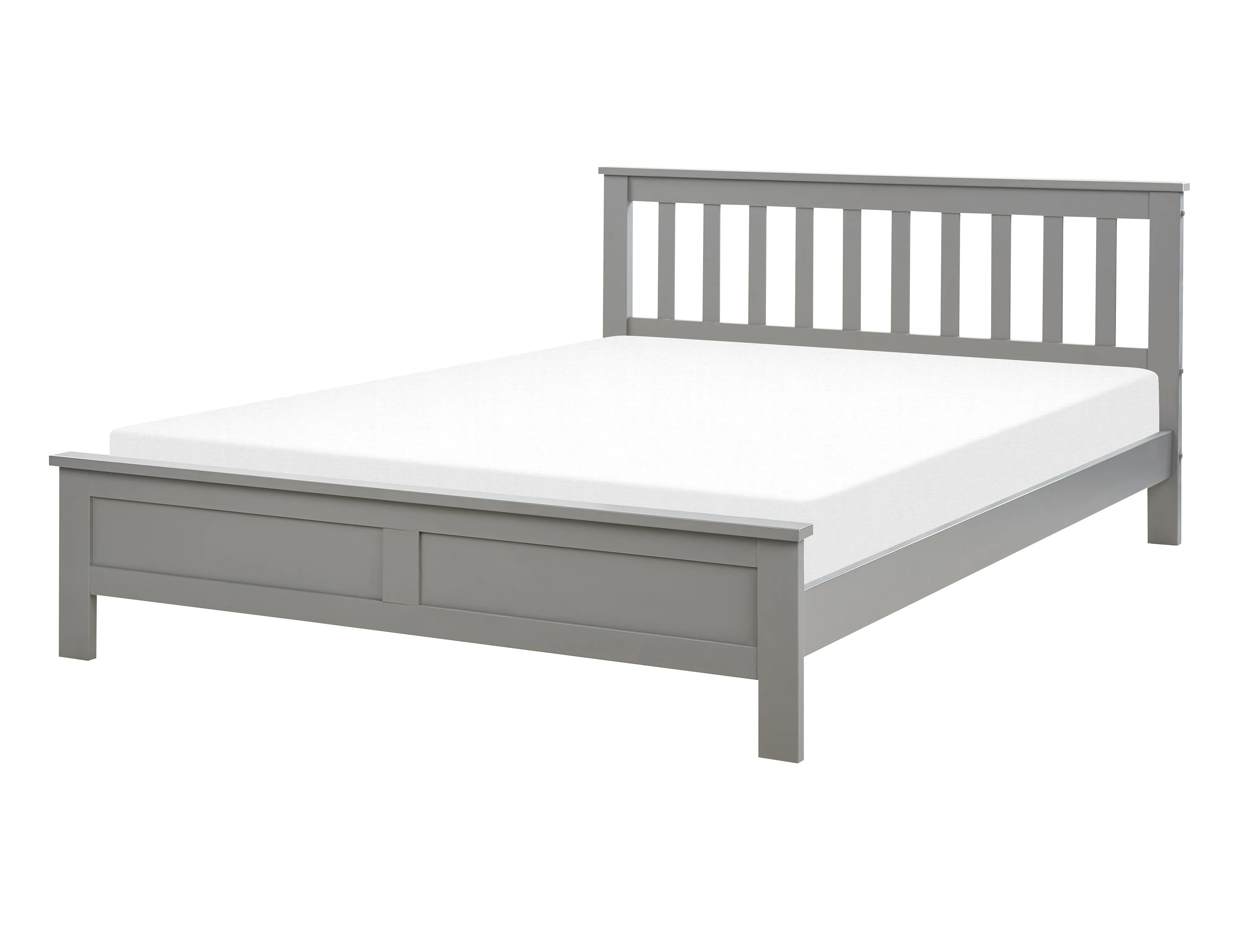 Bed Pine Wood MAYENNE 140 x 200 cm (EU Double) Grey