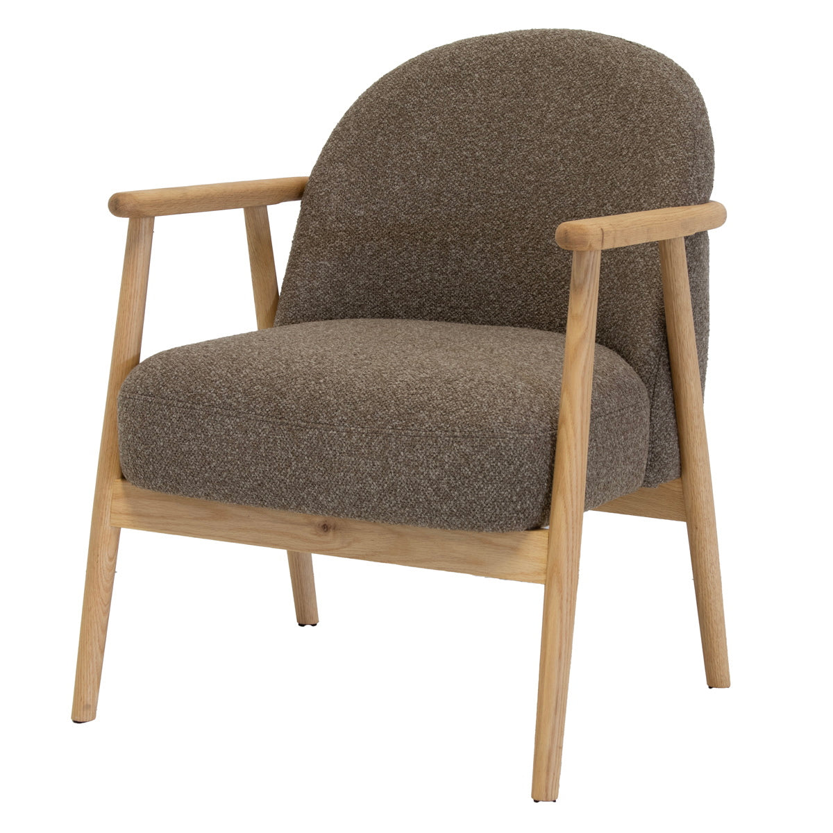 DÉJA Living Fauteuil Skövde - Taupe Stof/Eiken - 65x72x81cm