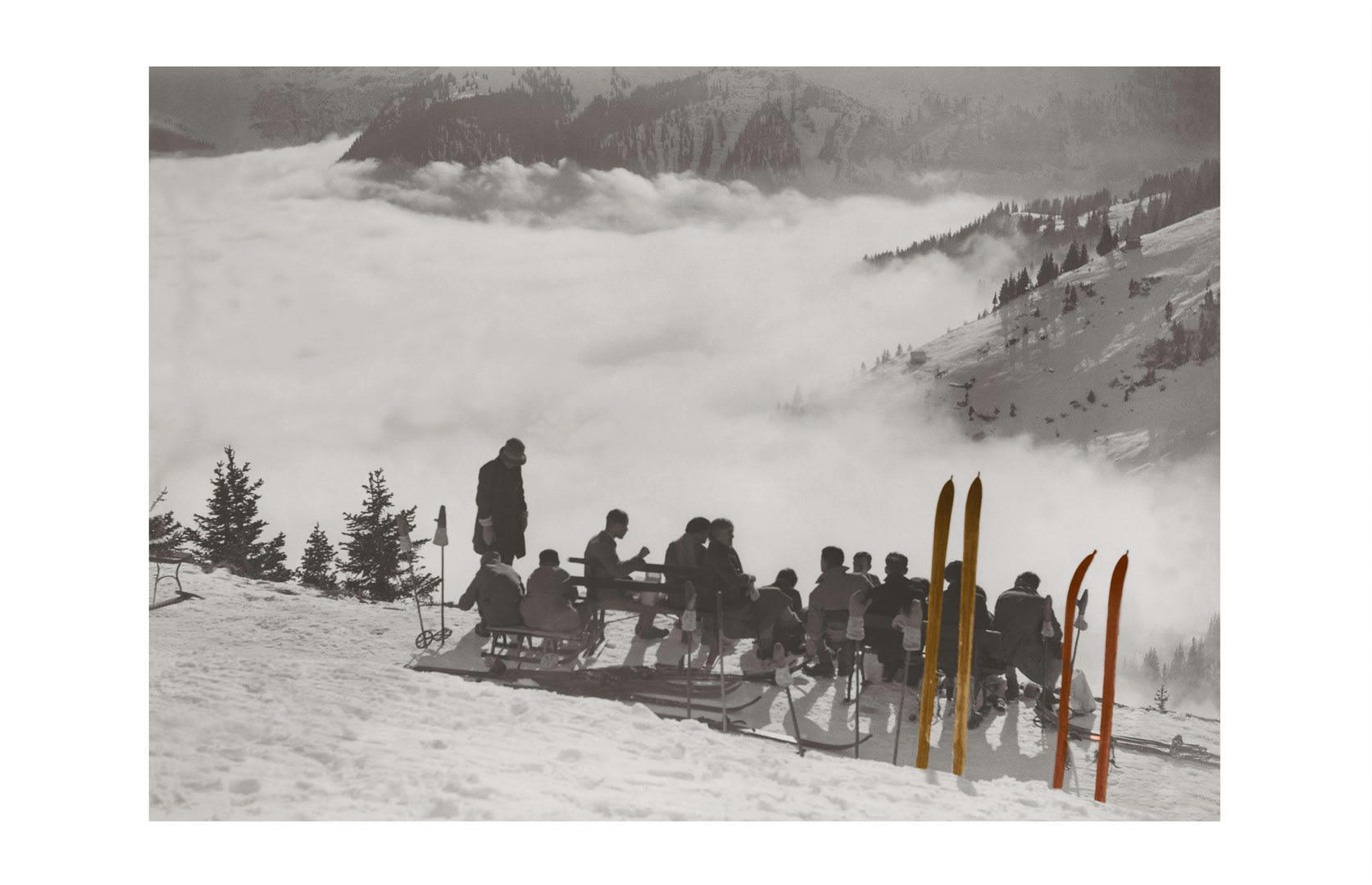 KELEPOQ COULEUR - Photo ancienne couleur montagne n°88 cadre noir 30x45cm