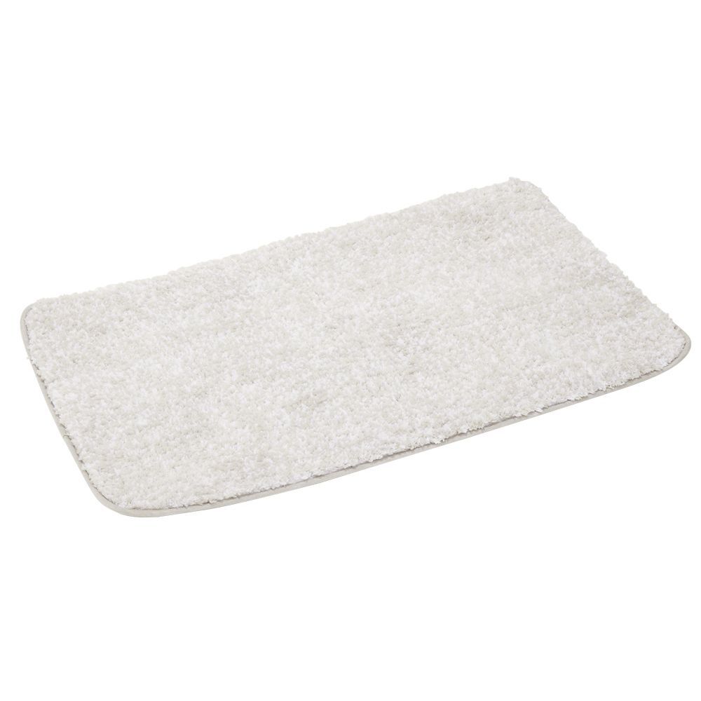 Tapis de salle de bain gris en polyester
