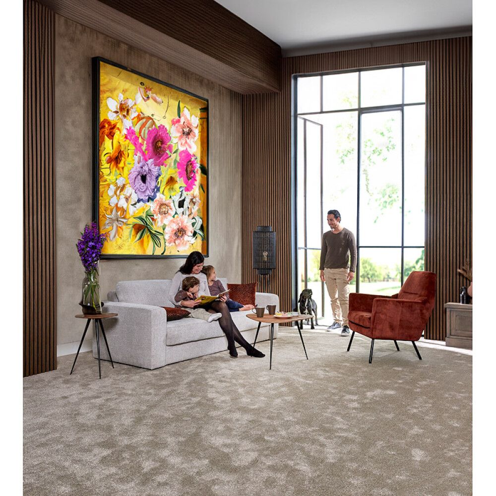 VEGG-TIL-VEGGTEPPE CONDOR CARPETS SUNCOLOR 173 GRÅBEIGE 4M PRIS PER M²
