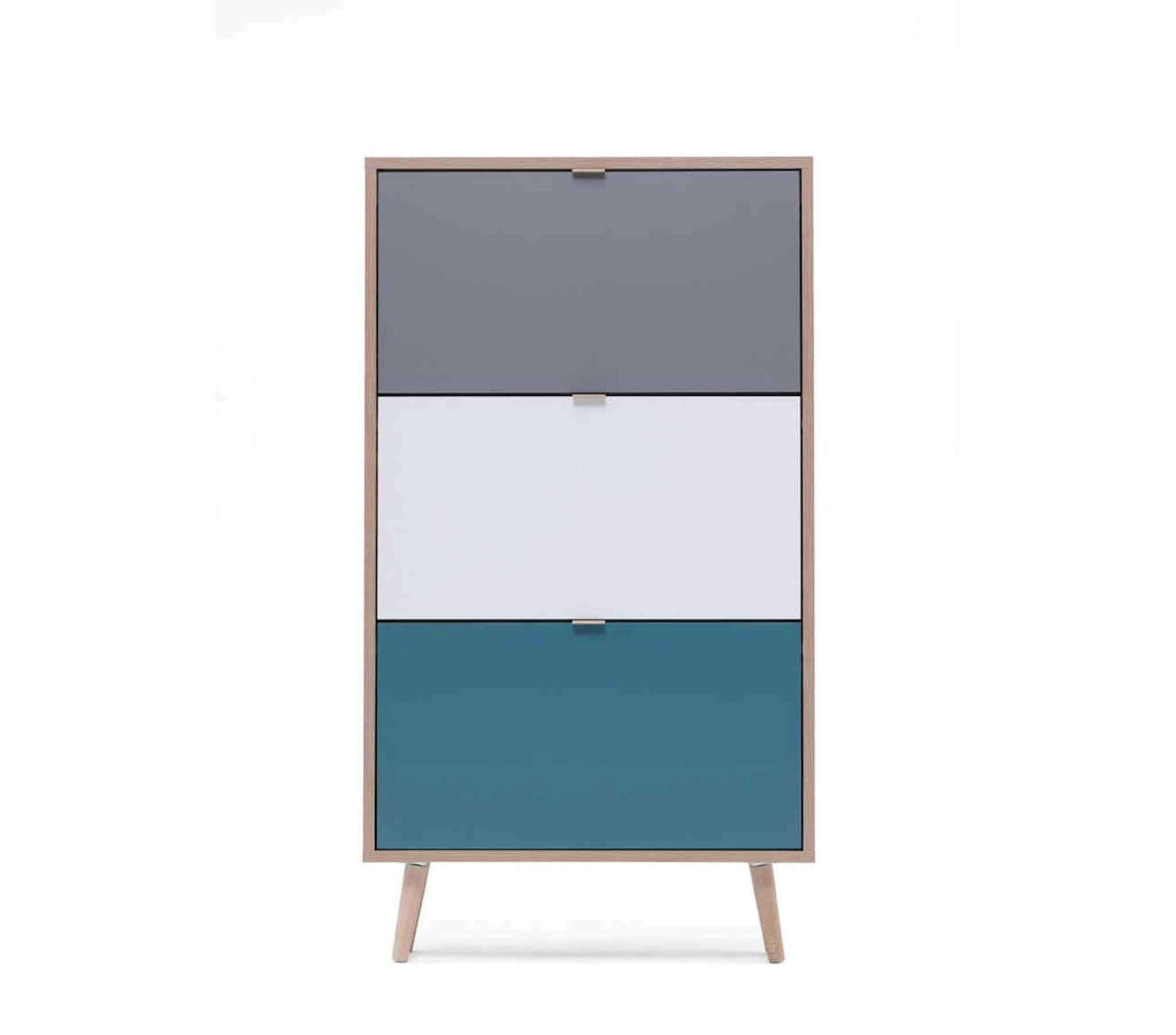 - Meuble à chaussures tricolore entre 12 et 22 paires