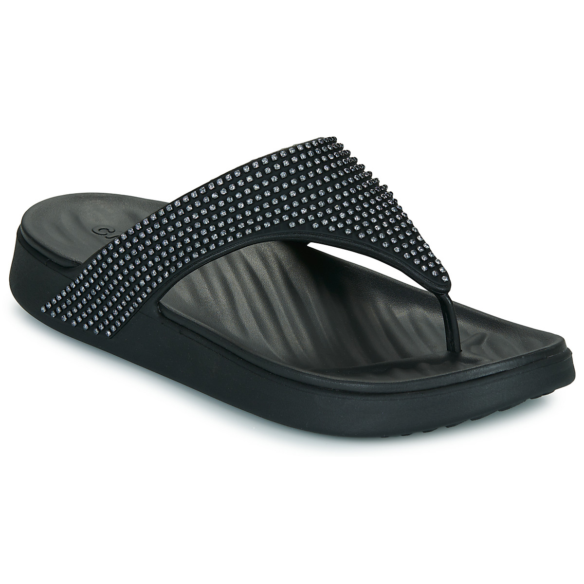 Crocs - GETAWAY GEMS TRIANGLE FLIP - Black