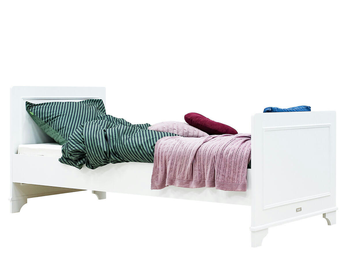 CHARLOTTE - Lit 90x200 en MDF blanc